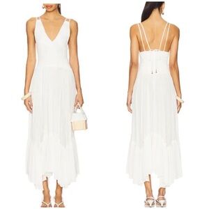 NWOT Free People x Revolve Fun in the Sun Smocked White Maxi Dress Sz XS